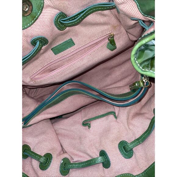 See description Dooney & Bourke Pantent Leather Green Tote Bag - Picture 11 of 12